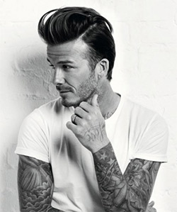 david beckham with straightened hair