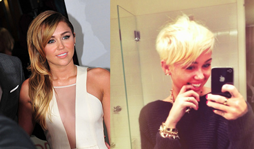 miley cyrus short hair