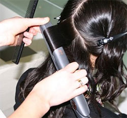 straightening hair with ghd