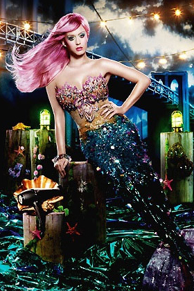 Katy Perry as a mermaid for ghd air